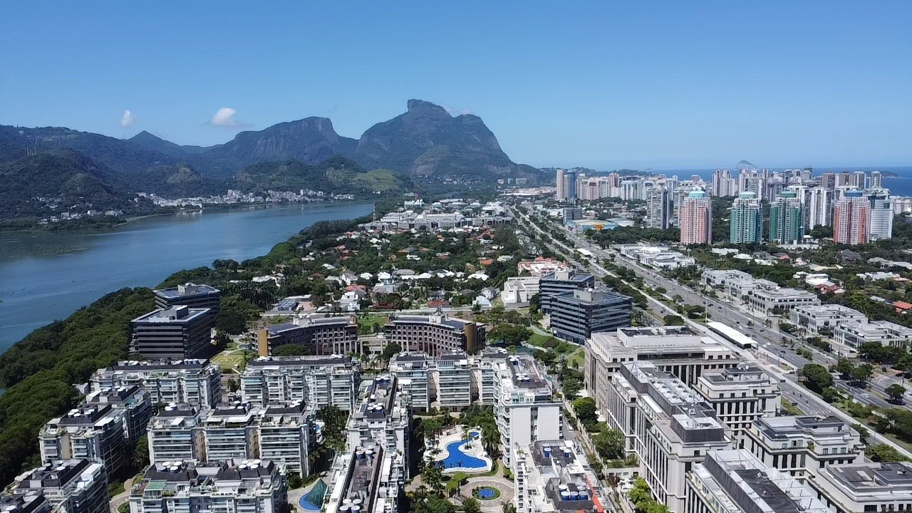 Vista aérea da Barra da Tijuca, no Rio de Janeiro
